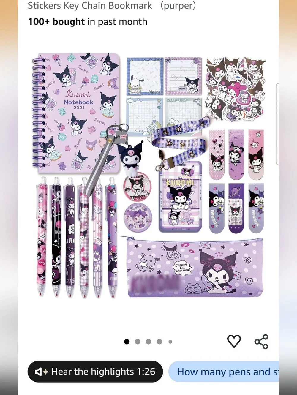 Kuromi Stationary Set